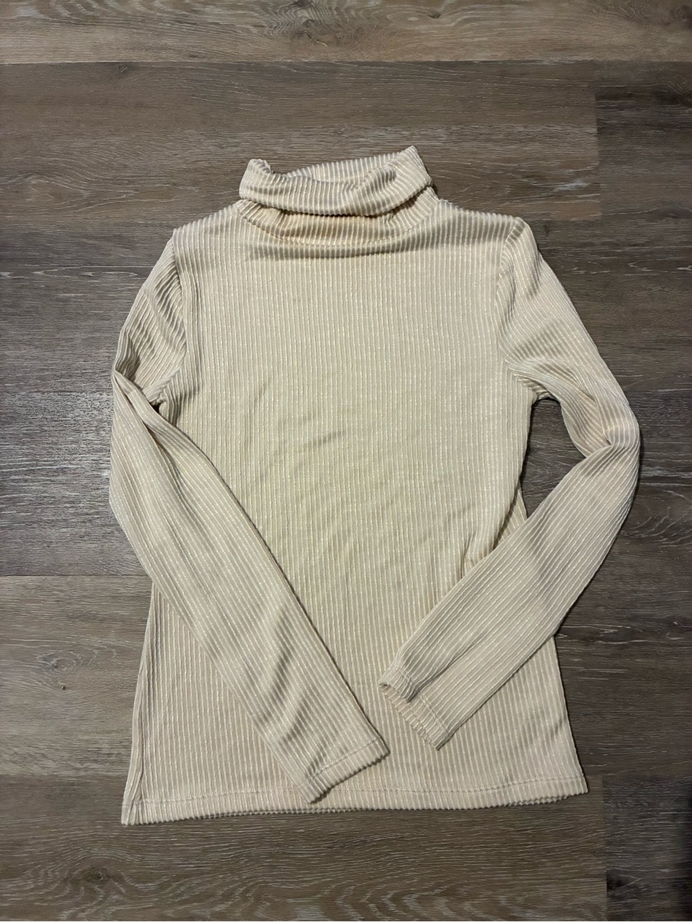 Zenana Cream Ribbed Turtleneck Sweater - Women